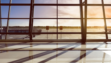 Travel destination gate illustration